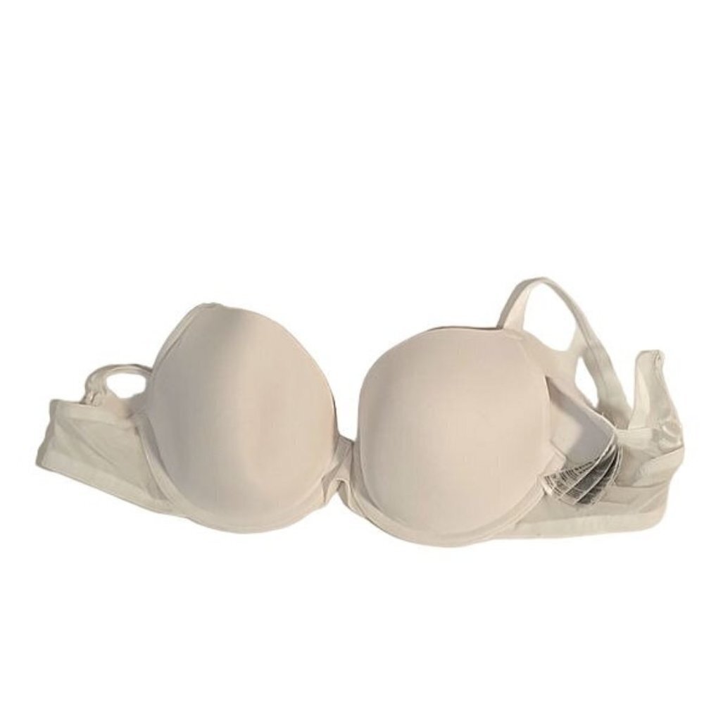H & M Front full cover Bra NEW 38D White sheer strap T-shirt Comfort Casual cozy